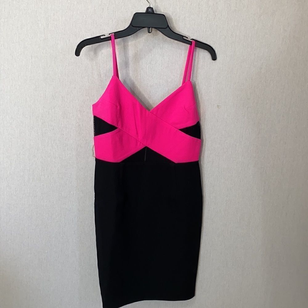 Lucy Paris Women’s Fuchsia and Black Size Small Mini Dress. New With Tags. NWT - Picture 3 of 11